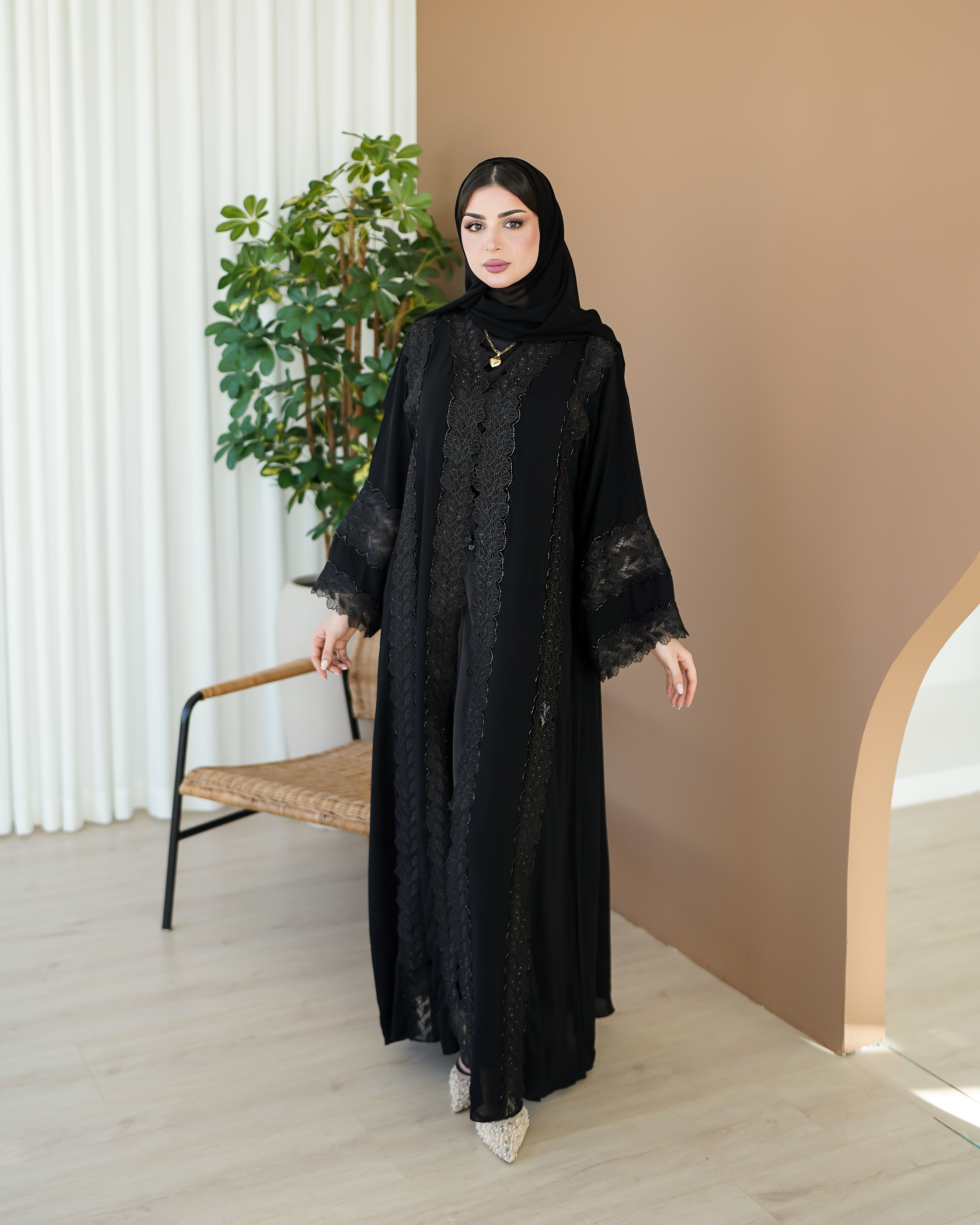 عباية دبل شيفون🖤
